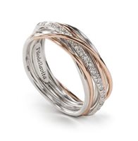 Tribano - Via Roma, 9 - Anello Rubinia Rock Collection Filo Della Vita in Argento Diamante  Ct AN7ARBT-13 - AN7ARBT-16